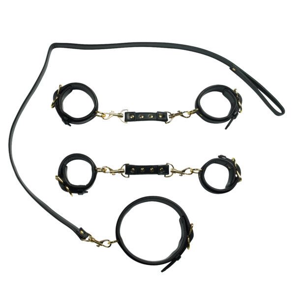 Banoch luxe bondageset zwart handboeien enkelboeien collar leash pu leer opbergtas 3 scaled Banoch luxe bondageset zwart handboeien enkelboeien collar leash pu leer opbergtas 3 scaled