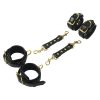 Banoch luxe bondageset zwart handboeien enkelboeien collar leash pu leer opbergtas 4 1 scaled