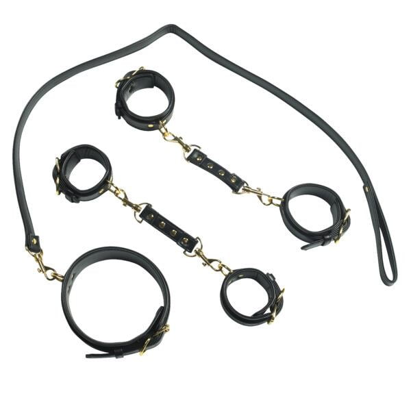 Banoch luxe bondageset zwart handboeien enkelboeien collar leash pu leer opbergtas 4 scaled Banoch luxe bondageset zwart handboeien enkelboeien collar leash pu leer opbergtas 4 scaled
