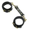 Banoch luxe bondageset zwart handboeien enkelboeien collar leash pu leer opbergtas 6 scaled