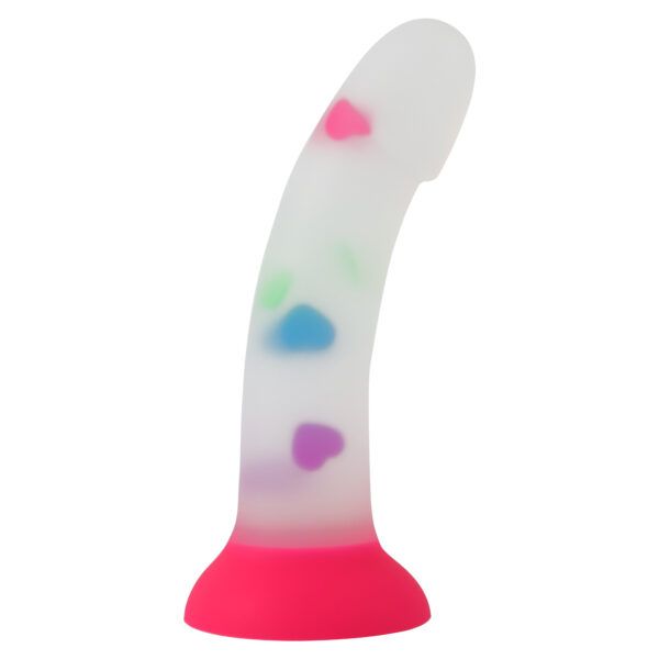 Banoch Dildo Heart siliconen met roze zuignap 17 cm lang O 32 cm 3 scaled