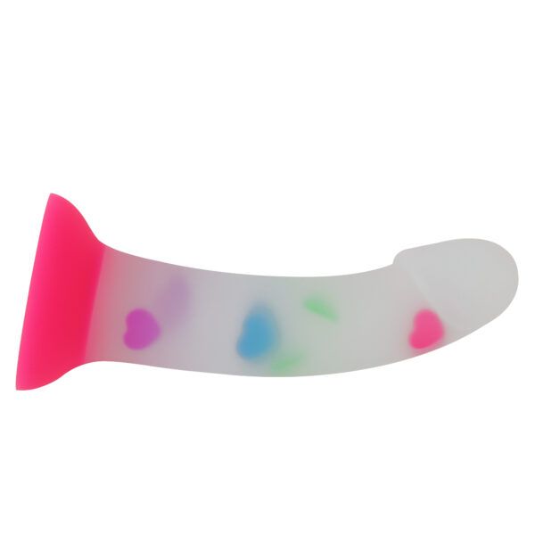 Banoch Dildo Heart siliconen met roze zuignap 17 cm lang O 32 cm 6 scaled