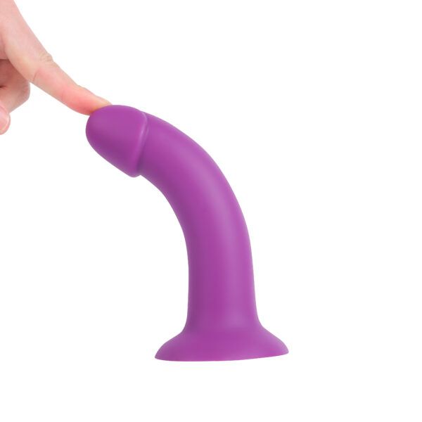 Banoch Dildo Claes paars siliconen met zuignap 17 cm lang O 32 cm met hand scaled