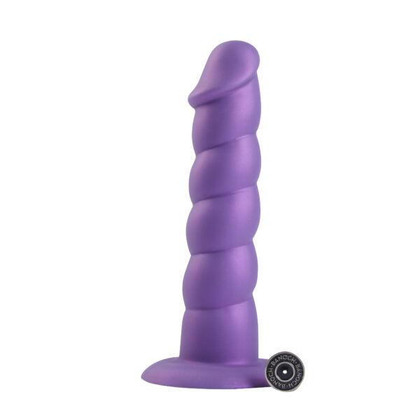Banoch Dildo Twist paars XXL platinum siliconen met zuignap 24 cm lang O 5 cm 1 scaled