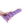 Banoch Dildo Twist paars XXL platinum siliconen met zuignap 24 cm lang O 5 cm 2 scaled