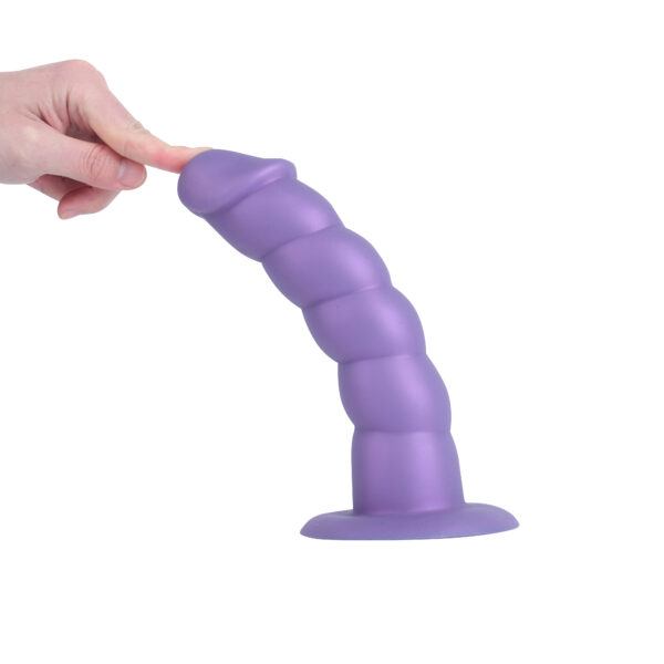 Banoch Dildo Twist paars XXL platinum siliconen met zuignap 24 cm lang O 5 cm 5 scaled
