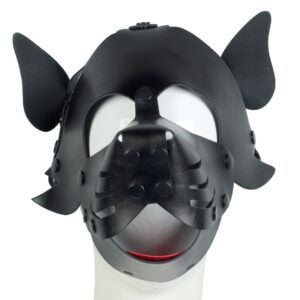 Banoch Masker Doggy zwart imitatie leer Bondage Puppy Play 1