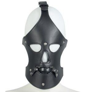 Banoch Masker Nosey Zwart imitatie leer Bondage 1 scaled