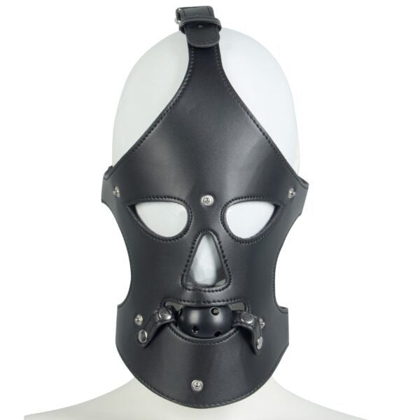 Banoch Masker Nosey Zwart imitatie leer Bondage 1 scaled