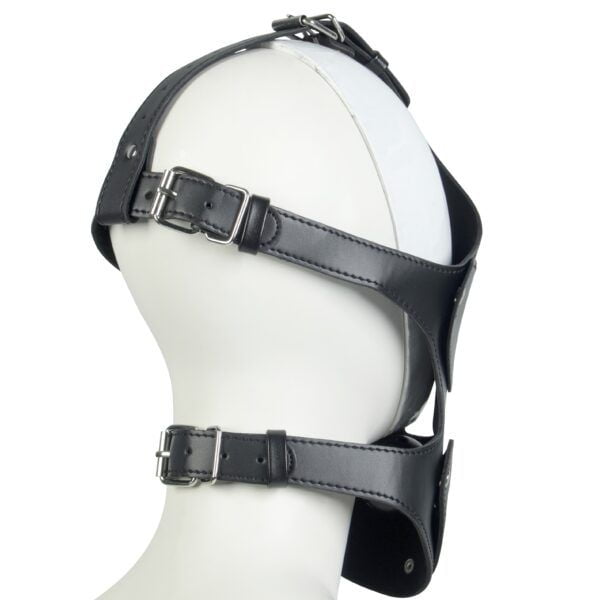 Banoch Masker Nosey Zwart imitatie leer Bondage 10 scaled