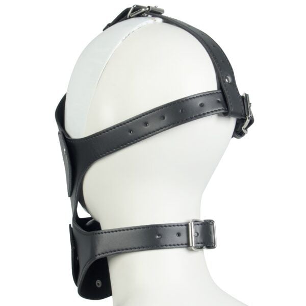 Banoch Masker Nosey Zwart imitatie leer Bondage 12 scaled
