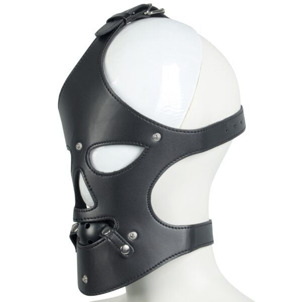 Banoch Masker Nosey Zwart imitatie leer Bondage 3 scaled
