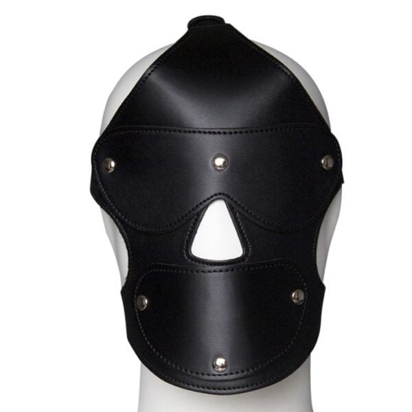 Banoch Masker Nosey Zwart imitatie leer Bondage 5