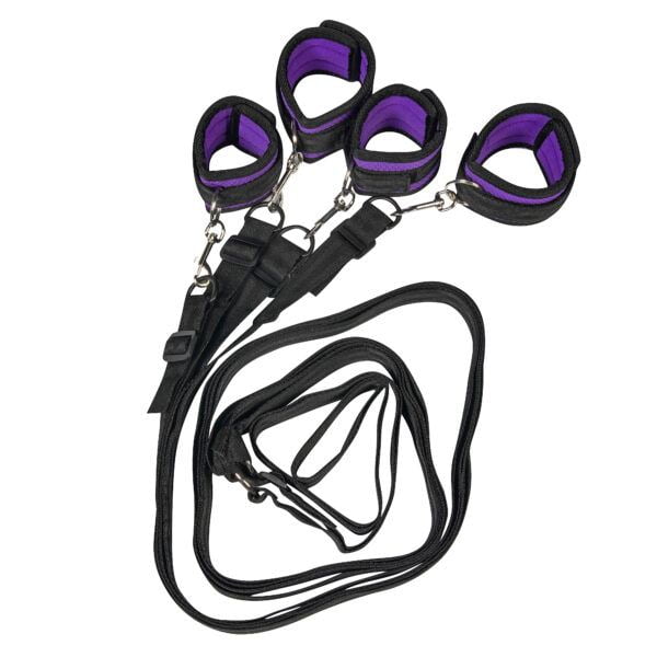 Banoch Bondageset voor onder bed stevige zachte neopreen boeien makkelijk verstelbaar paars (10) Banoch Bondageset voor onder bed stevige zachte neopreen boeien makkelijk verstelbaar paars (10)
