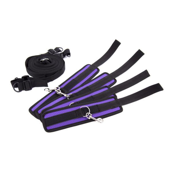 Banoch Bondageset voor onder bed stevige zachte neopreen boeien makkelijk verstelbaar paars (11) Banoch Bondageset voor onder bed stevige zachte neopreen boeien makkelijk verstelbaar paars (11)