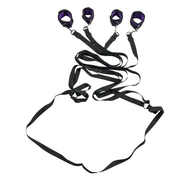 Banoch Bondageset voor onder bed stevige zachte neopreen boeien makkelijk verstelbaar paars (5) Banoch Bondageset voor onder bed stevige zachte neopreen boeien makkelijk verstelbaar paars (5)