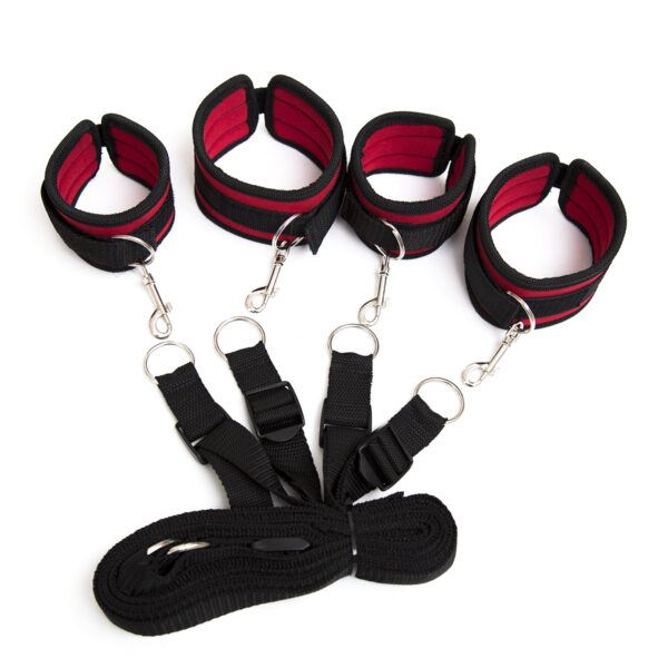 Banoch Bondageset voor onder bed stevige zachte neopreen boeien makkelijk verstelbaar rood (1) Banoch Bondageset voor onder bed stevige zachte neopreen boeien makkelijk verstelbaar rood (1)