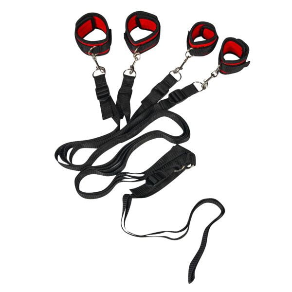 Banoch Bondageset voor onder bed stevige zachte neopreen boeien makkelijk verstelbaar rood (12) Banoch Bondageset voor onder bed stevige zachte neopreen boeien makkelijk verstelbaar rood (12)