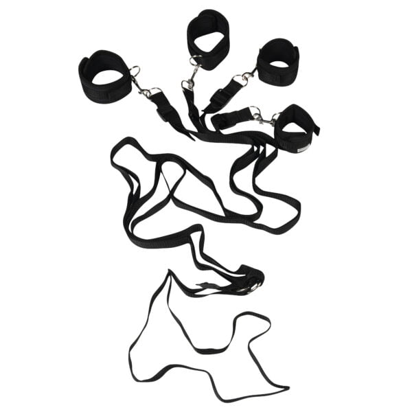 Banoch Bondageset voor onder bed stevige zachte neopreen boeien makkelijk verstelbaar zwart (5)