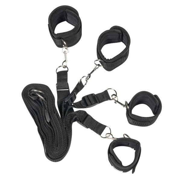 Banoch Bondageset voor onder bed stevige zachte neopreen boeien makkelijk verstelbaar zwart (7)