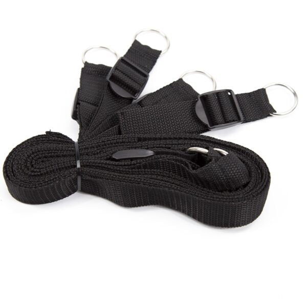 Banoch Bondageset voor onder bed stevige zachte neopreen boeien makkelijk verstelbaar zwart (9)