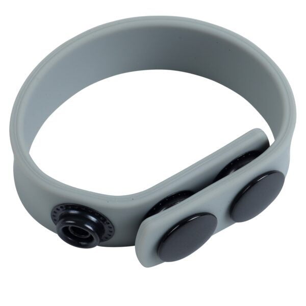 Banoch Cockring verstelbaar met drukknopen grijs siliconen max Ø 5 cm (1) Banoch Cockring verstelbaar met drukknopen grijs siliconen max Ø 5 cm (1)