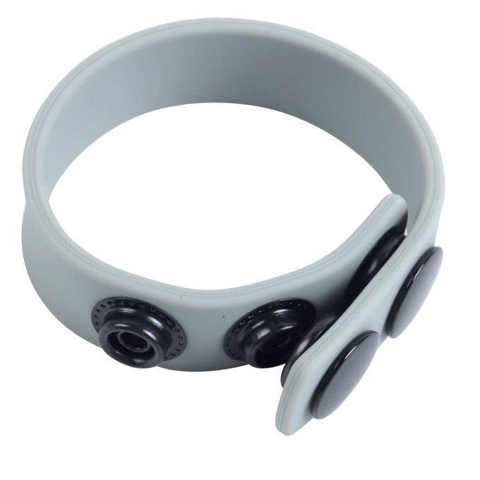 Banoch Cockring verstelbaar met drukknopen grijs siliconen max Ø 5 cm (8)