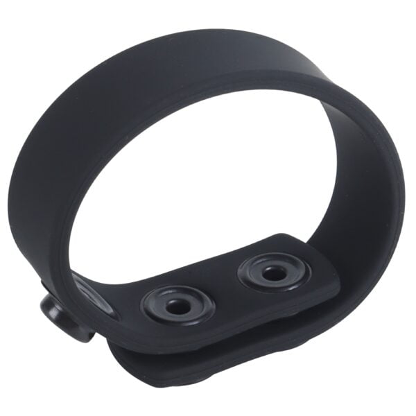 Banoch Cockring verstelbaar met drukknopen zwart siliconen max Ø 5 cm (3)