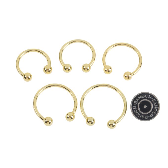 Banoch Glansring Betty Ø 25 mm goudkleurige metalen eikelring cockring (3)