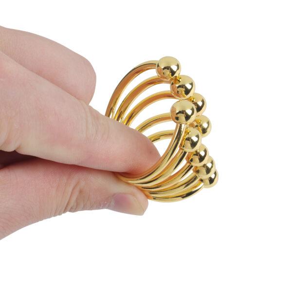 Banoch Glansring Betty Ø 25 mm goudkleurige metalen eikelring cockring (5)