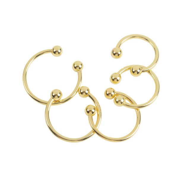 Banoch Glansring Betty Ø 25 mm goudkleurige metalen eikelring cockring (6)