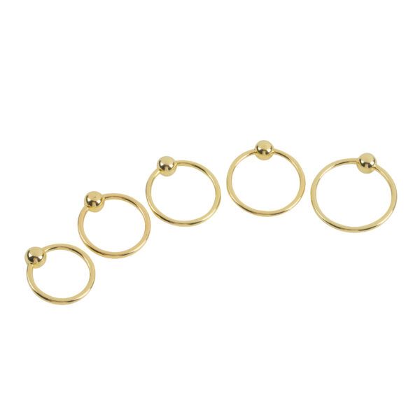 Banoch Glansring Veronica Ø 25 mm goudkleurige metalen eikelring cockring (1)