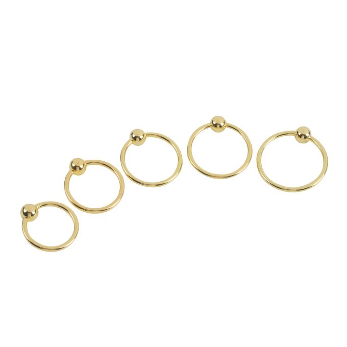 Banoch Glansring Veronica Ø 25 mm goudkleurige metalen eikelring cockring (1)