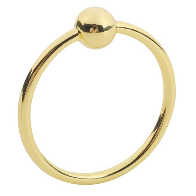 Banoch Glansring Veronica Ø 25 mm goudkleurige metalen eikelring cockring (7)