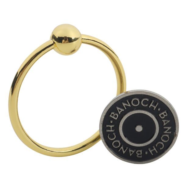 Banoch Glansring Veronica Ø 25 mm goudkleurige metalen eikelring cockring (8)