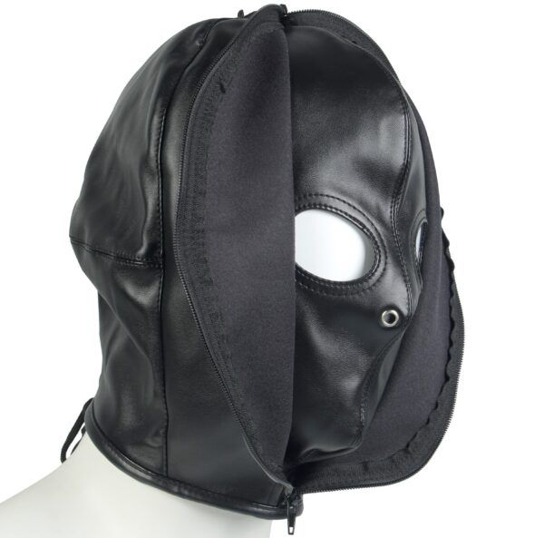 Banoch Masker Close Up zwart imitatie leer Bondage (10) Banoch Masker Close Up zwart imitatie leer Bondage (10)