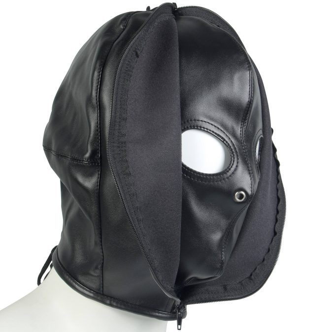 Banoch Masker Close Up zwart imitatie leer Bondage (10) Banoch Masker Close Up zwart imitatie leer Bondage (10)