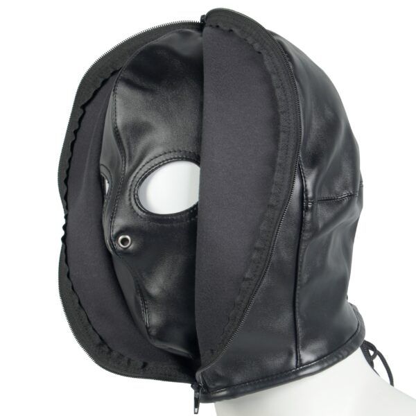 Banoch Masker Close Up zwart imitatie leer Bondage (11) Banoch Masker Close Up zwart imitatie leer Bondage (11)