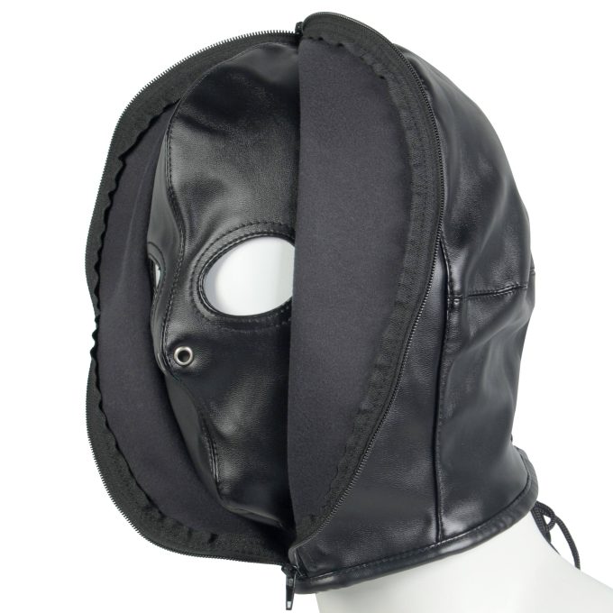 Banoch Masker Close Up zwart imitatie leer Bondage (11) Banoch Masker Close Up zwart imitatie leer Bondage (11)