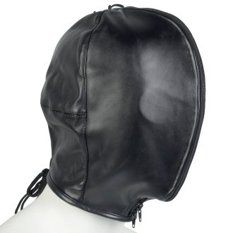 Banoch Masker Close Up zwart imitatie leer Bondage (3)