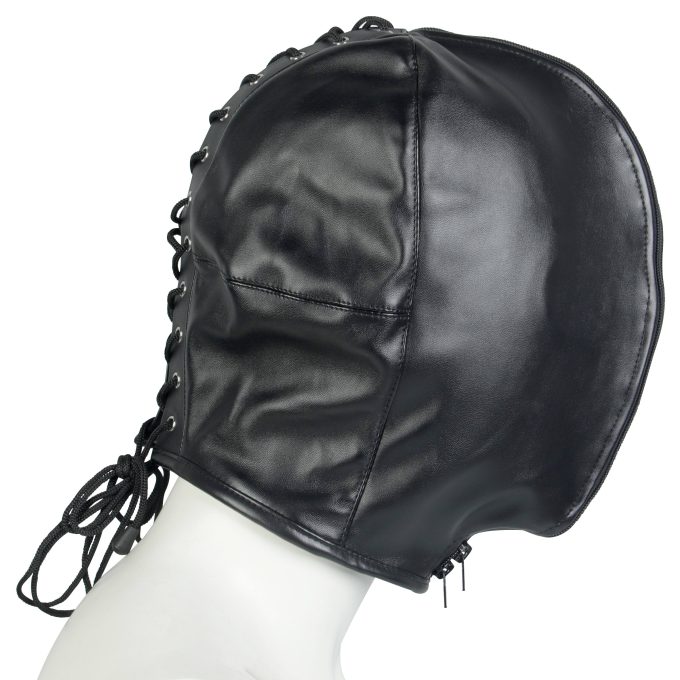 Banoch Masker Close Up zwart imitatie leer Bondage (4) Banoch Masker Close Up zwart imitatie leer Bondage (4)