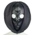 Banoch Masker Close Up zwart imitatie leer Bondage (9)