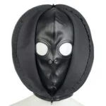 Banoch Masker Close Up zwart imitatie leer Bondage (9)