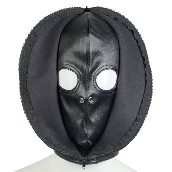 Banoch Masker Close Up zwart imitatie leer Bondage (9) Banoch Masker Close Up zwart imitatie leer Bondage (9)