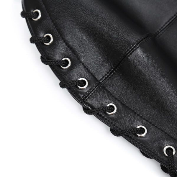 Banoch Masker Pony Tail zwart imitatie leer Bondage (11) Banoch Masker Pony Tail zwart imitatie leer Bondage (11)