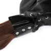 Banoch Masker Pony Tail zwart imitatie leer Bondage (15)