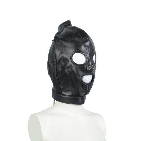 Banoch Masker Pony Tail zwart imitatie leer Bondage (21) Banoch Masker Pony Tail zwart imitatie leer Bondage (21)