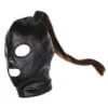 Banoch Masker Pony Tail zwart imitatie leer Bondage (3)