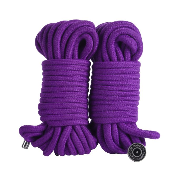 Banoch bondage touw paars 2 x 10 meter katoen zonder kern zacht (3) Banoch bondage touw paars 2 x 10 meter katoen zonder kern zacht (3)
