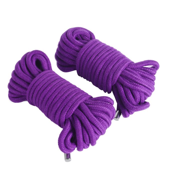 Banoch bondage touw paars 2 x 10 meter katoen zonder kern zacht (4) Banoch bondage touw paars 2 x 10 meter katoen zonder kern zacht (4)